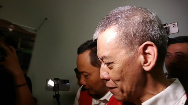Fariz RM di Pengadilan Negeri Jakarta Selatan, Senin (21/7/2025). [FTNews]